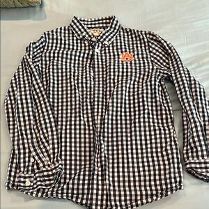 Black and White Gingham Casual Button Down Shirt